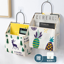 Storage bag hanging bag wall hanging wall hanging storage bag cartoon fabric wall bathroom door dormitory storage bag