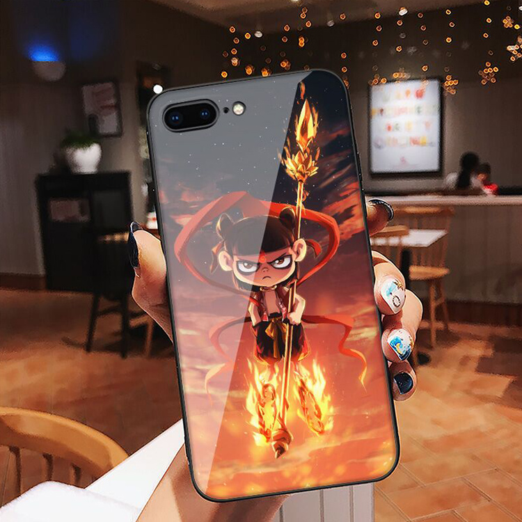 哪吒魔童降世手机壳之苹果x玻璃壳6s夜光xr卡通11pro全包xs情侣iPhone11Pro Max潮牌i7动漫8plus防摔xsmax