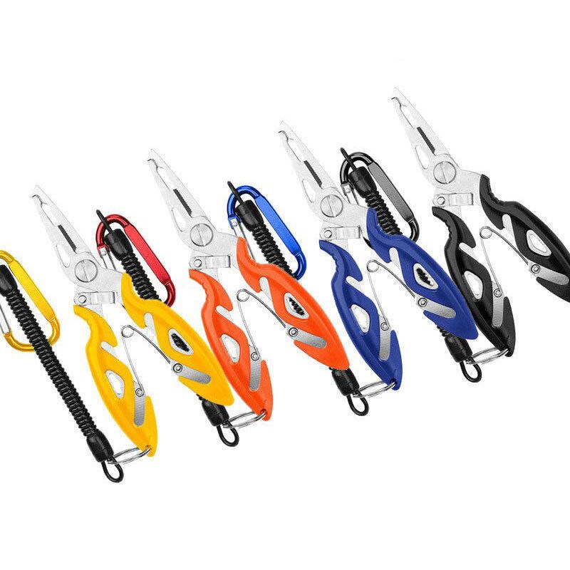 Versatile road subpliers stainless steel fishing pliers fish wire cut off hook pliers fishing scissors lose hand rope high elastic flex