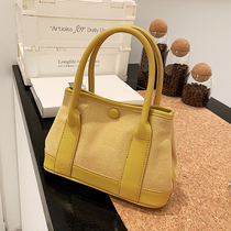 ins overfire spring summer fashion canvas bag women 2022 new wave Korean version 100 hitch tote bag foreign air skew satchel