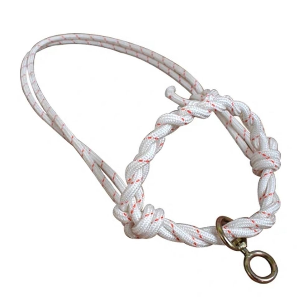 Cow cow head hand-woven flower waterproof nylon rope wear-resistant cow reins tethered cow rope bald bull head set cow head set