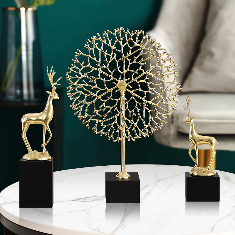Pure Copper Deer Swing Piece Home Living Room TV Wine Cabinet Decoration Craft Gifts Swing Accessories GENGUAN LIGHT LUXURY MODERN BRIEF JOJO RELOCATION GIFT