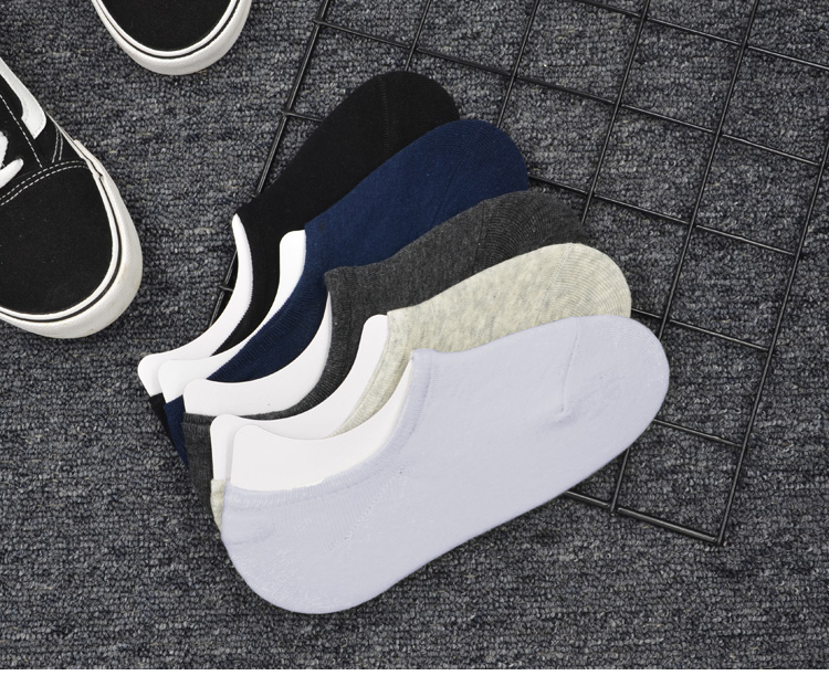 Vớ thuyền nam bằng silicon chống trượt thấp giúp mùa thu và mùa đông siêu ngắn vớ cotton thấm hút mồ hôi thoáng khí vớ miệng thể thao khử mùi vớ nam tất noel