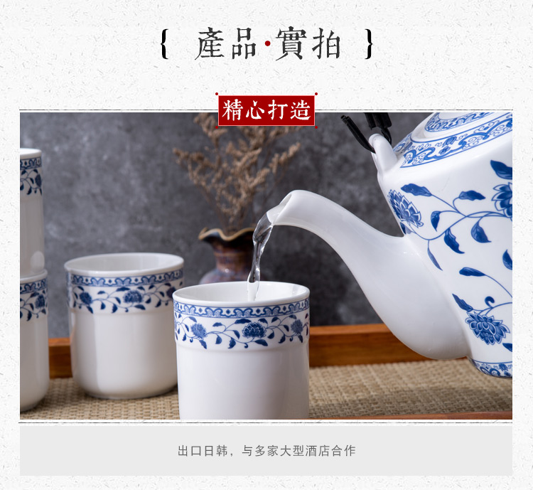 Ya cheng DE suit large household Chinese style restoring ancient ways is high temperature resistant ceramic teapot, large capacity kung fu tea tea