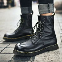 K-1460 Lychee Pattern Black (код кожаной обуви)