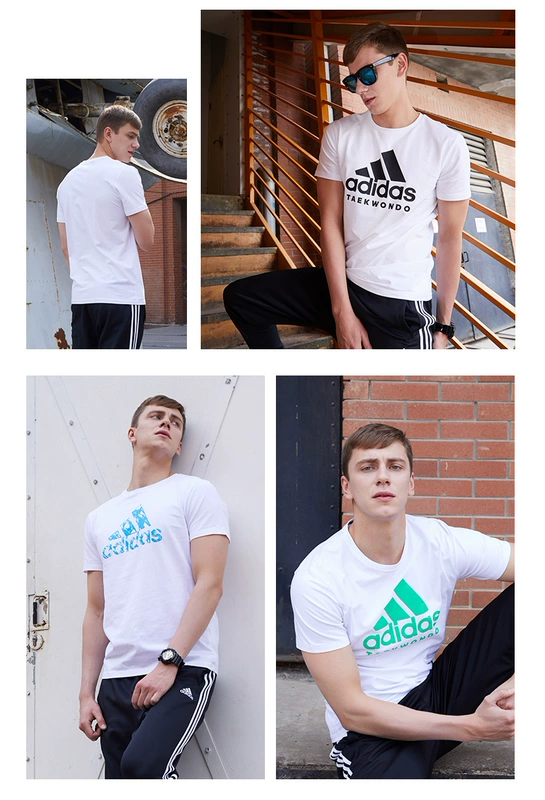 Adidas Adidas ngắn tay áo thun thể thao nam và giải trí 2021 mùa xuân và mùa hè thở ngắn tay áo T-shirt