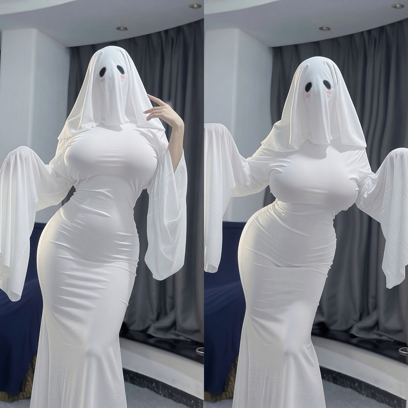 Huohuajia Apricot Lady Conservative Ghost Girl Brown Dust 2 Azur Lane Radiant Ghost Girl Cosplay
