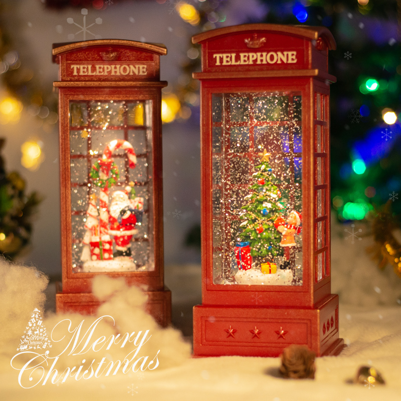 Christmas Lights, Music, Falling Snow, Oil Lamps, Decorative Window Displays, Gifts for Male and Female Friends, Couple's Home Decor
