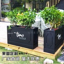 Iron Art Outdoor Stainless Steel Flower Case Combined Commercial Street Sales Floor Municipal Floral Dining Room Outdoor Partition Flower Shelf Groove