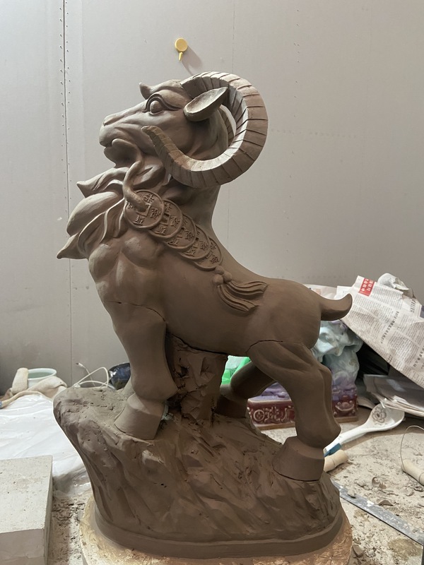 Gypsum Grouting Mold Ceramic Pottery Gypsum Mold Zodiac Sheep Ornament Gypsum Grouting Mold Ceramic Pottery Gypsum Mold Zodiac Sheep Ornament