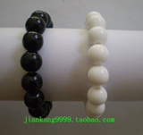 Большой браслет с турмалином, белый/черный/розовый, доступен в трех цветах, мужские и женские браслеты.