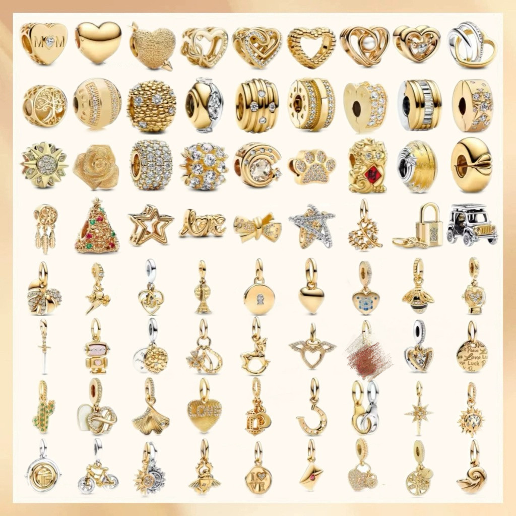 ゴールドシリーズ 太陽とホタル 熱気球 ビーズペンダント DIYブレスレットアクセサリー - 彼女への誕生日プレゼントに最適