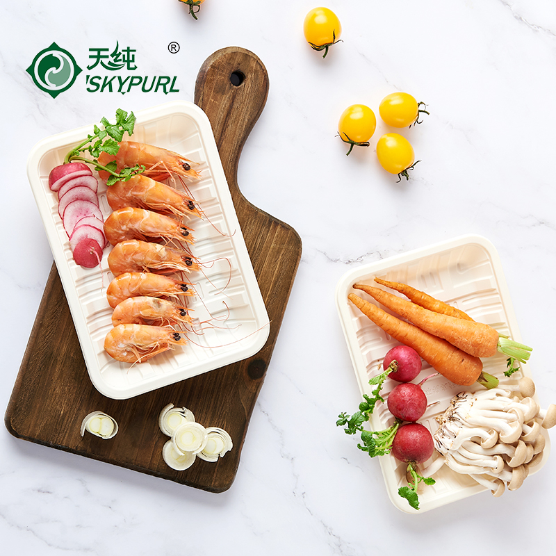 Tianchun disposable plate fresh refrigerated tray plate household vegetable and fruit plate fresh-keeping plate paper plate 300ML