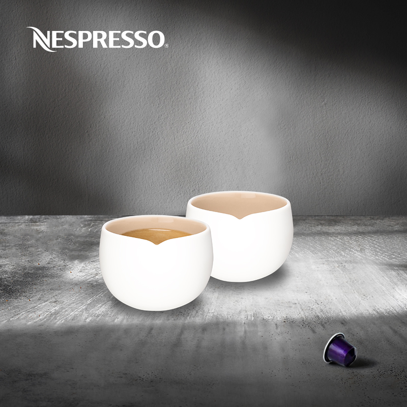NESPRESSO Origin series espresso coffee cup group with 2 80ml ceramic coffee cups