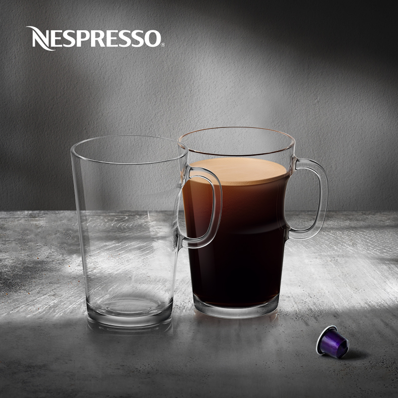 NESPRESSO View Series Mug Set Tempered Glass Coffee Cup 270ml*2pcs