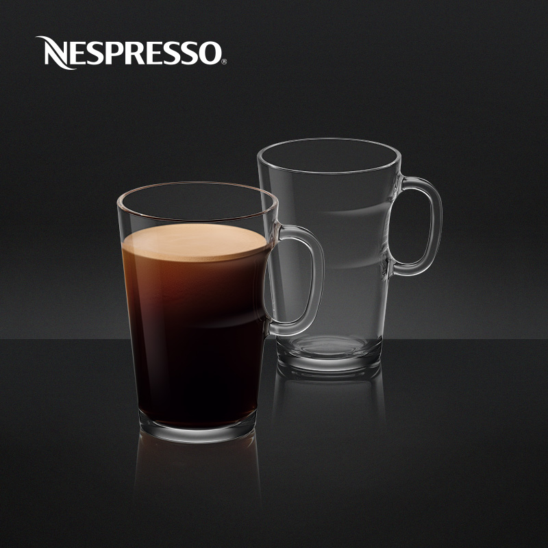 NESPRESSO View series mug set tempered glass coffee cup 270ml*2 PCs