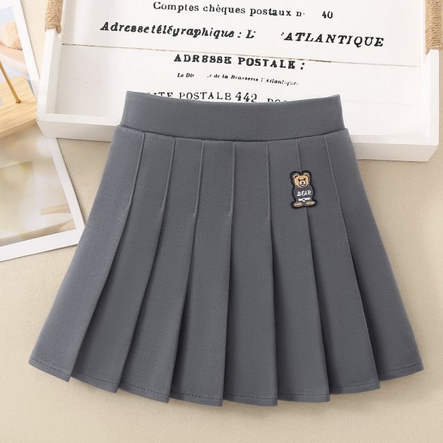 ເດັກຍິງຊຸດກະໂປງ pleated skirt 2024 ພາກຮຽນ spring ແລະ summer ຮູບແບບໃຫມ່ເດັກຍິງ woolen skirt ເດັກນ້ອຍຂອງວິທະຍາໄລແບບ JK skirt