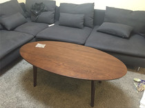 Nordic log fashion simple solid wood coffee table Japanese-style small apartment oval small coffee table creative coffee table special offer