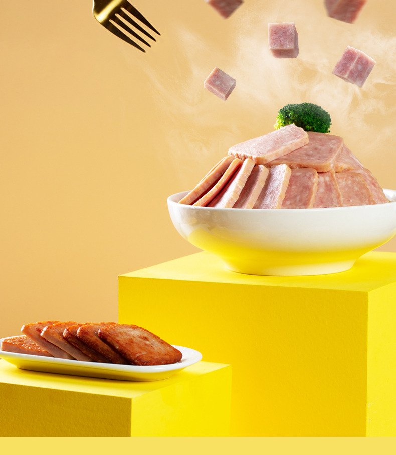 眉州东坡 午餐肉罐头 320g*3盒 淀粉含量＜3% 图3