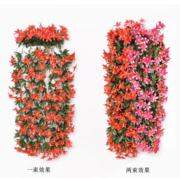 Mô phỏng Violet Hoa giả Hoa treo tường Treo giỏ Hoa treo Hoa nhựa Ban công Ban công Trang trí Hoa Vine Cây xanh - Hoa nhân tạo / Cây / Trái cây cây xương rồng giả