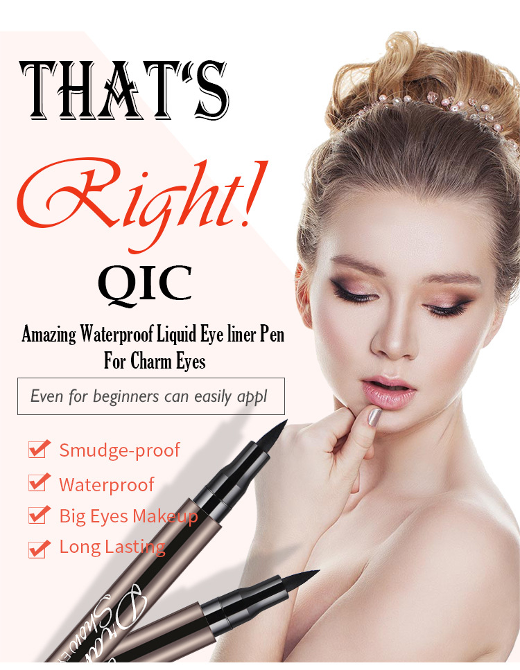 Authentic rung mạng đỏ bút kẻ mắt QIC không thấm nước không nở Nhuộm mắt lớn một hình - Bút kẻ mắt chì kẻ mắt maybelline