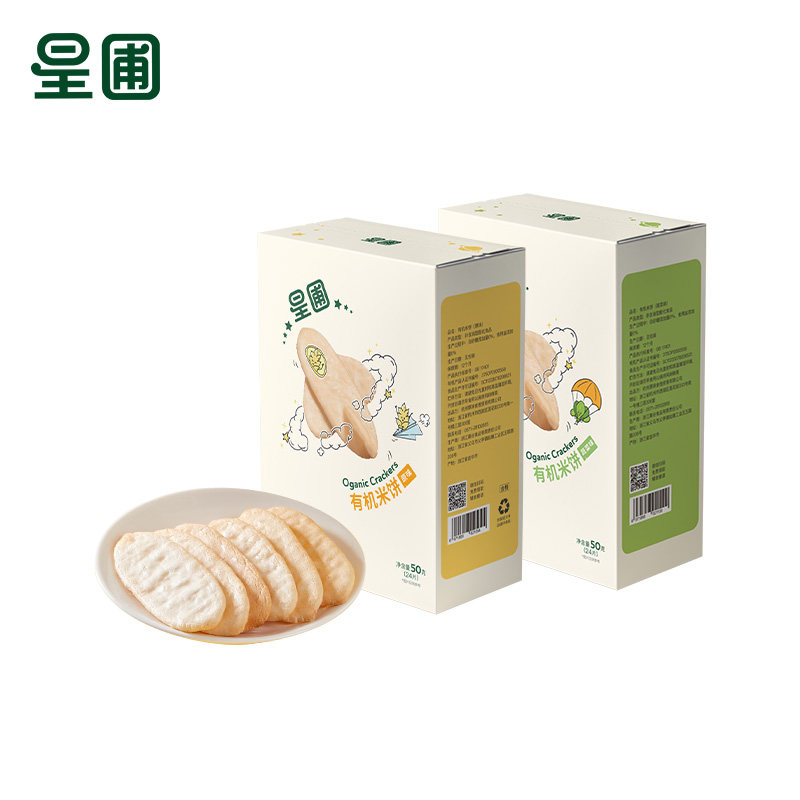 Rice cake mother preferred Xingpu snack organic rice cake biscuit 24 pieces box 50g non-fried food
