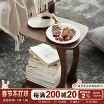 North American black walnut corner table log leisure small table Nordic sofa side table small tea table simple living room bedroom