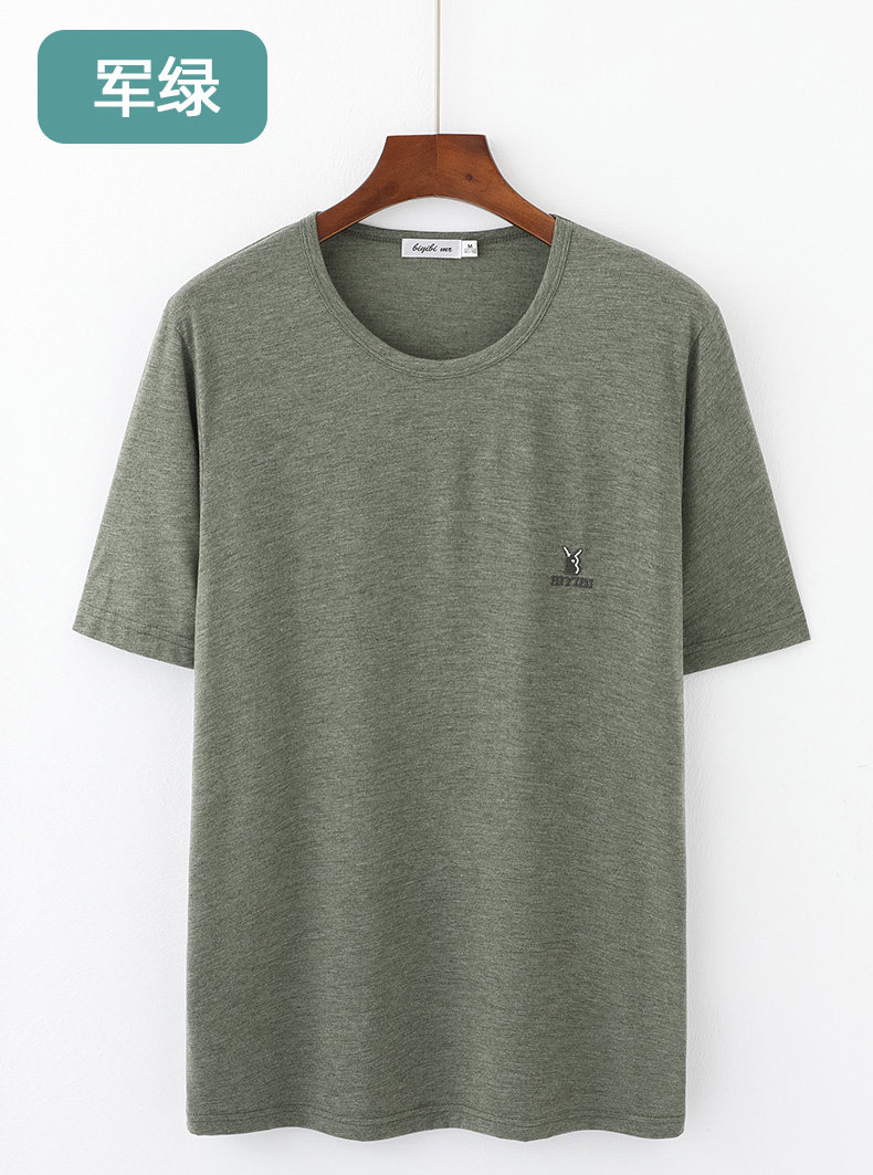 Летняя быстросохнущая спортивная базовая приятная телу футболка с коротким рукавом, для среднего возраста, Early winter 