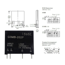 Solid state relay (SSR) G3MB-202P-5VDC 2A DC control ac 5 12 24VDC
