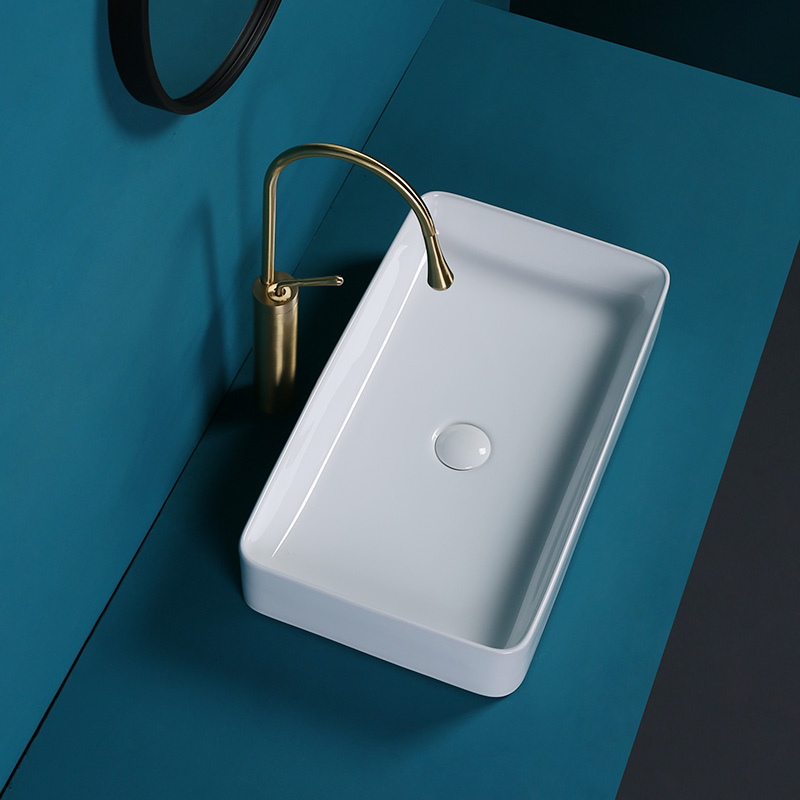 Nordic ceramic table basin home rectangular washbasin bathroom balcony size washbasin washbasin washbasin