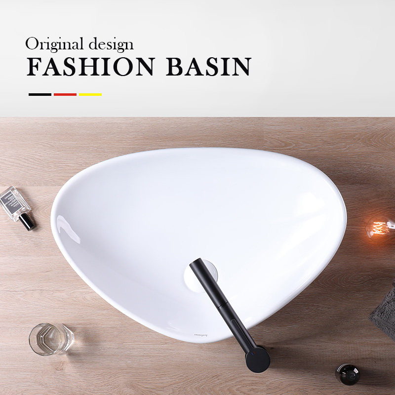 Ceramic table basin balcony wash basin toilet size basin hotel washbasin triangle wash basin