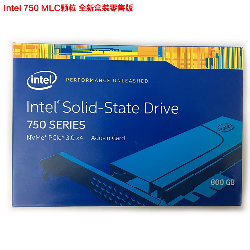 intel 750800 G 1 2T 2T pcie nvme card-type mlc grain solid-state hard disc