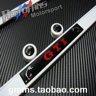 Taiwanese products Fox GTI Evil Rabbit Golf Speed Polo White License Plate Rack License Plate License Plate