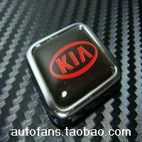 Kia Motors logo Delicate Aluminum Alloy Lock Eye Post Feel Free To Stick With Small Stickers LABEL CAR TAG CAR STICKER NAMEPLATE