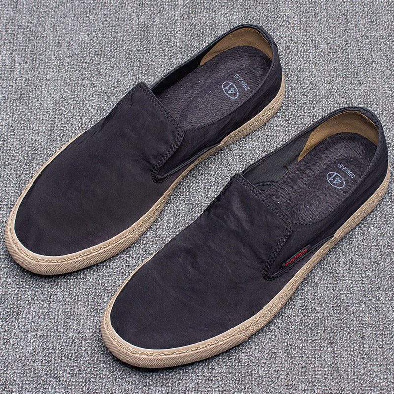 Sails shoes men's 2022 new summer ice silk thin section breathable old Beijing cloth shoes One foot pedal sloth casual shoes