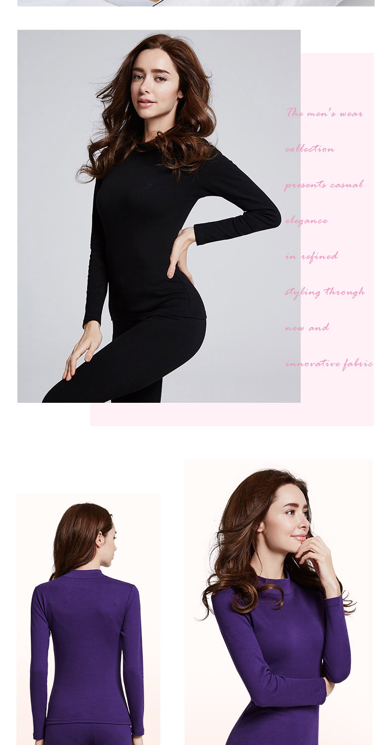 Kangaroo cotton mùa thu quần dài phù hợp với phần mỏng áo len nữ ở cổ tròn Slim đồ lót nhiệt mùa thu và mùa đông đồ ngủ nam