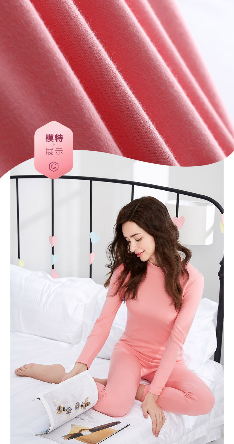 Kangaroo cotton mùa thu quần dài phù hợp với phần mỏng áo len nữ ở cổ tròn Slim đồ lót nhiệt mùa thu và mùa đông đồ ngủ nam