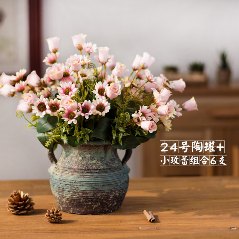 Fake flower pendulum emulated flower wholesale clearing house living-room furnishing European style idylgarland small frescoed lilies rose art