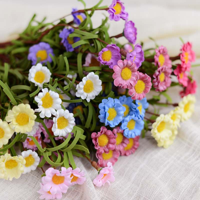 European pastoral small fresh simulation fake flower art living room bedroom decoration furnished daisies