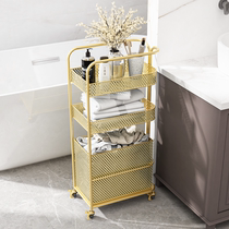 Bathroom clip shelf Bathroom Washing machine toilet Toilet storage artifact Layered floor-to-ceiling mobile cart