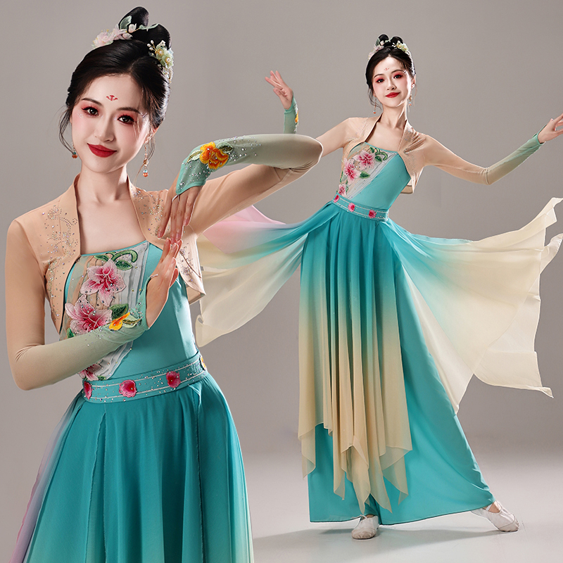 Classical Dance Performance Costume for Women, Elegant 2026 New Style, Han and Tang Dynasty Fan Dance Repertoire, Art Exam Solo Dance, Flowing Dance Costume Classical Dance Performance Costume for Women, Elegant 2026 New Style, Han and Tang Dynasty Fan Dance Repertoire, Art Exam Solo Dance, Flowing Dance Costume
