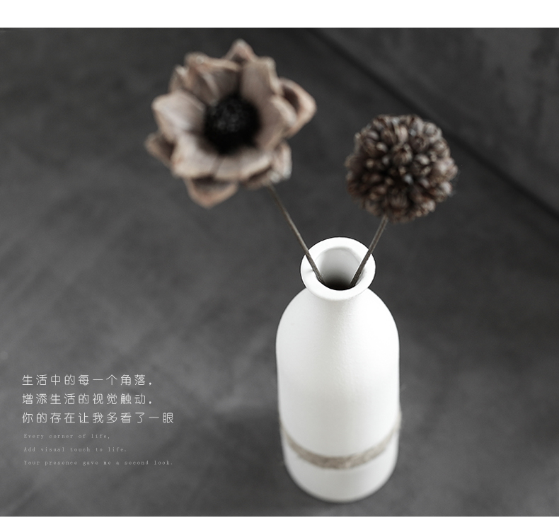 Nan sheng European I and contracted hemp rope fake flowers, dried flowers, simulation ceramic vases, furnishing articles to decorate household act the role ofing is tasted