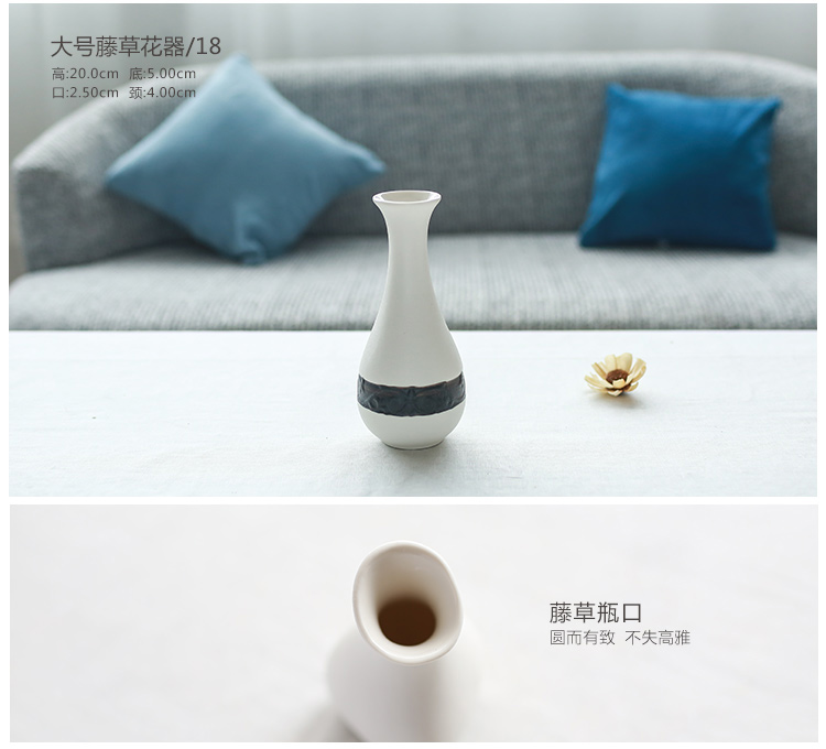 Nan sheng ou Japanese I and contracted ins ceramic vase simulation flowers, dried flowers, household act the role ofing is tasted small place