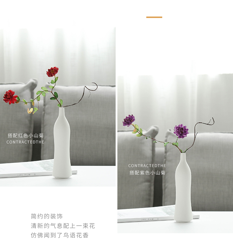 Nan sheng household act the role ofing is tasted contracted ceramic vase simulation dried flower vases, flower, the flower implement mesa place decoration