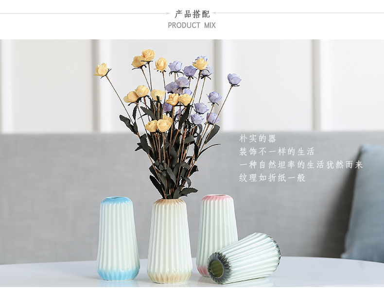 Household act the role ofing is tasted ceramic vase simulation flower, dried flower flower place adornment living room TV cabinet mesa flower arrangement