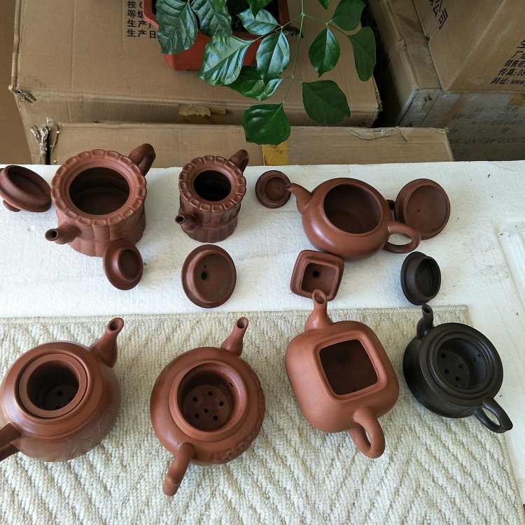 Inventory produced in the 1980s, old handmade clay pots, red clay pots, purple clay pots, kung fu tea sets, teapots without added specials