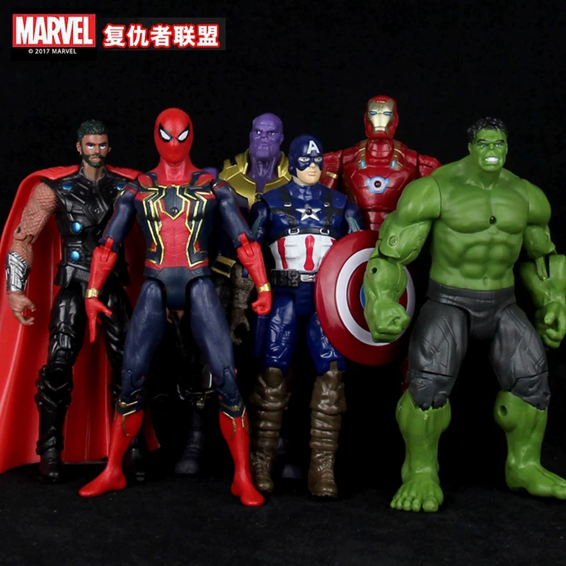 Мстители, светящаяся подвижная минифигура-игрушка, игрушка, Marvel, Железный человек, Человек-Паук, Халк