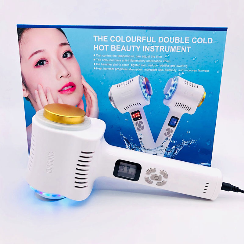 Blue Light Ice Hammer Cold Compress Instrument Home Ice Guide Cosmetic Instrument Facial Shrink Hair Hole Import Instrument cold and heat guide cold and hot hammer