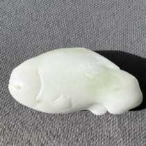 Natural blue field jade pendant fish with more than one year after year pendant for men and women same style with certificate