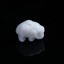 Shaanxi Xian natural blue field jade white jade elephant pendant pendant for men and women jade necklace bracelet accessories